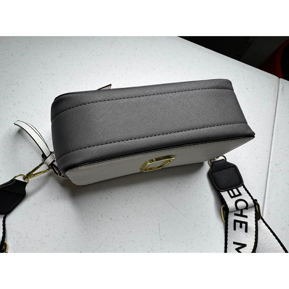 Marc Jacobs The Snapshot Crossbody Bag White Red Black Saffiano Leather Gold HW